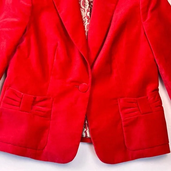 Apostrophe Luxury Is A State of Mind
Red Notch Lapel Lined Blazer Women’s 6 - Picture 10 of 12